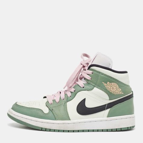 Air Jordans Green Leather Jordan 1 Mid Dutch Green Sneakers Size 39 Air Jordans Green, Jordan 1 Mid Dutch Green, Jordans Green, Nike Jordan 1 Mid, Green Sneakers, Casual Sneakers Women, Sneaker Games, Jordan 1 Mid, Sportswear Women