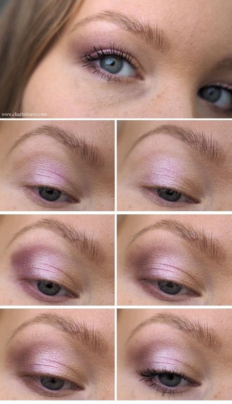 Soft purple eye makeup - tutorial - Charlotta Eve Soft Purple Makeup, Soft Purple Eye Makeup, Lilac Eye Makeup, Purple Eye Makeup Tutorial, Lilac Eye, Purple Eyeshadow Looks, Purple Makeup Looks, Cute Eyeshadow Looks, Purple Eye Makeup