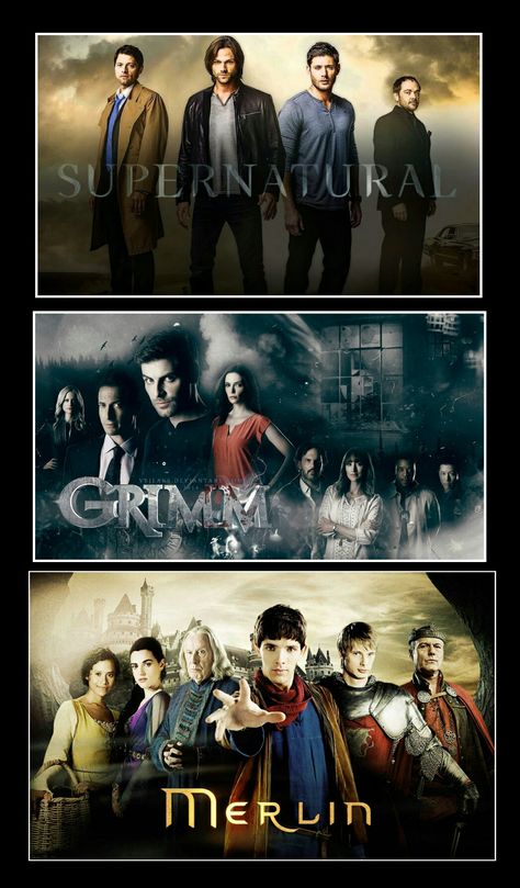 The 3 Best TV Shows Ever! #Supernatural #Grimm #Merlin  Supernatural Grimm Merlin Merlin Tv Show, Nbc Grimm, Best Tv Shows, Book Fandoms, Grimm, Best Tv, The 3, Merlin, Supernatural