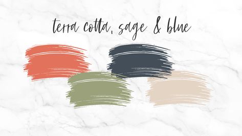 Terra cotta, sage green and blue wedding color scheme Green Fall Wedding Colors, Copper Wedding Color Schemes, Sage Green Fall Wedding, Teal Wedding Colors Schemes, Neutral Wedding Color Schemes, Yellow Wedding Colors Schemes, Green Fall Wedding, Wedding Color Themes, Copper Wedding Colors