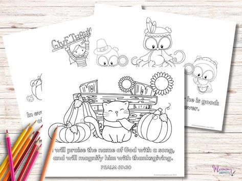 Christian Thanksgiving Crafts Preschool, Thanksgiving Bible Verse Coloring Pages, Christian Thanksgiving Coloring Pages, Thanksgiving Verses Printable, Thanksgiving Pictures To Color, Thanksgiving Sunday School Lesson, Thankful Bible Verses, Thanksgiving Verses, Sunday School Printables