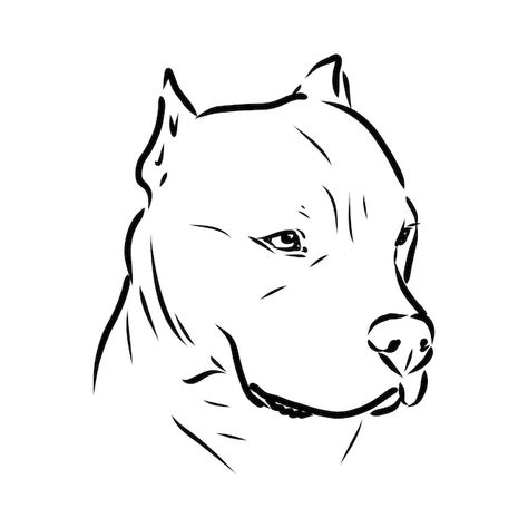 Pitbull Dog Tattoo Ideas, Pitt Bull Tattoo, Pitbull Tattoo For Men, Pitbull Dog Drawing, Staffordshire Bull Terrier Drawing, Pitbull Art Drawing, Pitbull Outline Tattoo, American Bully Tattoo, Pit Bull Tattoo Ideas