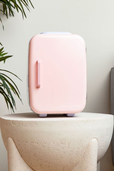 Keep Your Makeup Fresh with the Makeup Fridge Mini Skincare Fridge, Pink Mini Fridge, Makeup Fridge, Mini Skincare, Skincare Fridge, Home Bedroom Office, Diy Vanity, Makeup To Buy, Mini Fridge