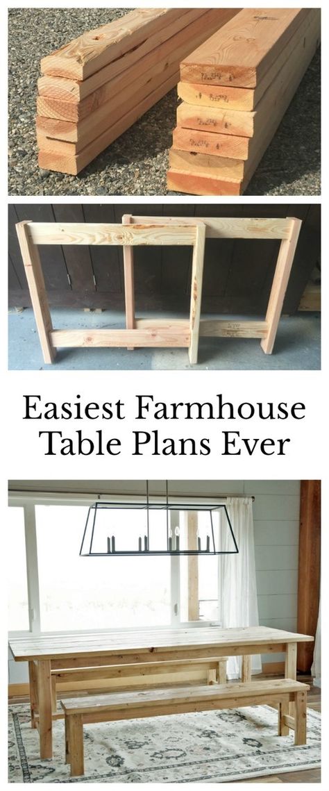 Farm Table Plans, Dining Table Plans, Diy Esstisch, Farmhouse Table Plans, Wood Furniture Plans, Diy Farmhouse Table, Diy Dining Table, Diy Dining, Diy Holz