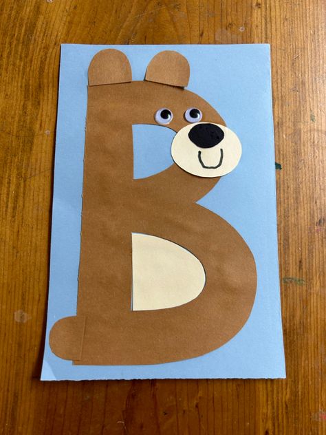 B Bear Craft, B Is For Preschool Craft, B Is For Bear Preschool, Bubba Bear Craft Zoophonics, Letter B Bear Craft, Letter B Arts And Crafts For Preschool, The Letter B Crafts, B Letter Craft, Letter B Activities For Preschool Crafts