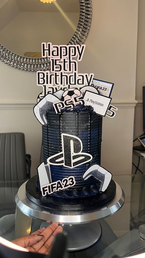 Fifa Birthday Cake, Fifa Cake, Birthday Cake For Men, Cake For Men, Happy 15th Birthday, 14th Birthday, 15th Birthday, Cake Cake, Fifa