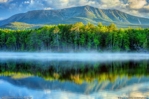 Mount Katahdin, Maine USA | by Greg from Maine 🇺🇸 Mount Katahdin Maine, Maine Mountains, Maine Tattoo, Mount Katahdin, Acadia Maine, Baxter State Park, Maine Usa, Watercolor Paintings For Beginners, Scene Art