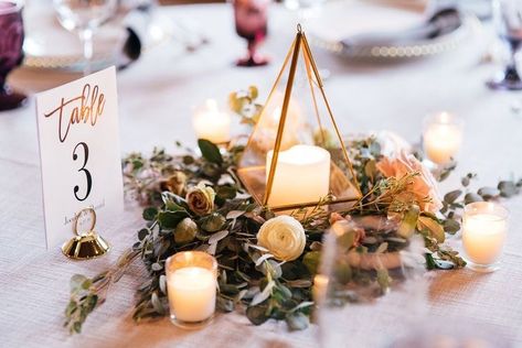 Gold Geometric Candle Holder Wedding, Gold Geometric Wedding Decor, Gold Terrarium Centerpiece Wedding, Wedding Terrarium Centerpiece, February Wedding Centerpieces, Gold Terrarium Centerpiece, Geometric Centerpiece Wedding, Gold Geometric Centerpiece, Centerpieces With Eucalyptus