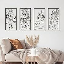 Bedroom Inspirations Minimalist, Black Metal Wall Art, Minimalist Flowers, Black Wall Art, Accent Wall Decor, Mural Floral, Bedroom Aesthetic, Bedroom Art, Minimalist Decor