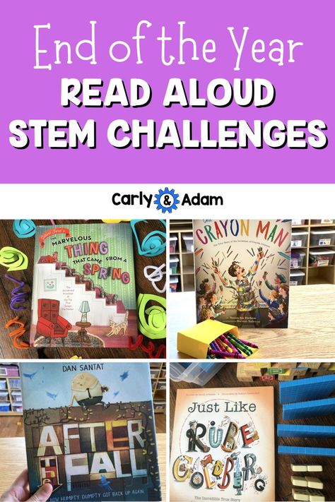 Discover new inventions and new perspectives with your students through read alouds and STEM challenges by Carly and Adam! The end of the school year is the perfect time to incorporate hands-on projects and cooperative STEM activities. Click to learn more. Novel Engineering, Kindergarten Stem Challenges, Stem Activities Elementary, Stem Challenges Elementary, Homeschool Stem, Elementary Stem, Kindergarten Stem, Elementary Stem Activities, Activities Elementary