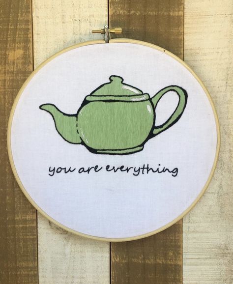 The Office Embroidery, The Office Teapot, The Office Cross Stitch, Art Exploration, Funny Embroidery, Embroidery Stitches Beginner, Embroidery Diy, Embroidered Quilts, Handmade Embroidery Designs