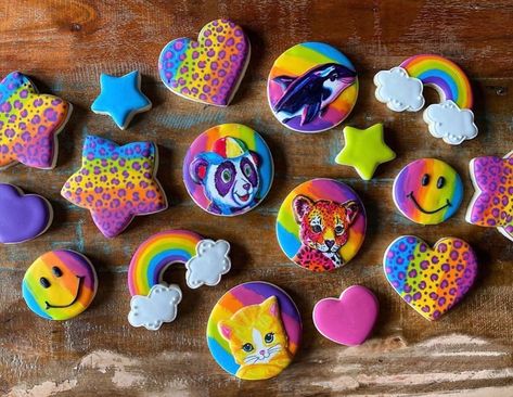 11k Likes, 161 Comments - Lisa Frank (@lisafrank) on Instagram: “Cookies for breakfast, lunch, and dinner! 🍪🌈💕 #LisaFrank (via @bruckescookies)” Lisa Frank Birthday Party Ideas, Lisa Frank Party Decorations, Lisa Frank Bday Party, Lisa Frank Themed Party, Lisa Frank Cookies Decorated, Lisa Frank Nursery, Lisa Frank First Birthday Party, Lisa Frank Party Ideas, Lisa Frank Cookies