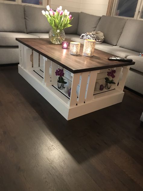 Wood Crate Coffee Table Diy, How To Elevate Your Home, Wood Crate Ideas Diy Projects, Crate Table Diy, Crate Coffee Table Diy, Wooden Crate Furniture, Wood Crate Coffee Table, Wood Crate Furniture, Crate Crafts