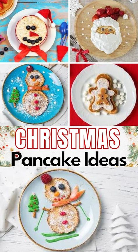 Flip your holiday spirit with these festive Christmas pancake ideas! From Rudolph the Red-Nosed Pancake to snowman stacks, delight your taste buds with a stack of joy. Explore creative toppings, merry designs, and delicious recipes that will make your Christmas breakfast extra special. 🎄🥞✨ #ChristmasPancakes #HolidayBreakfast #FestiveFoodIdeas #PancakeArt #christmasbreakfast #breakfast Santa Pancakes, Pancake Ideas, Christmas Pancakes, North Pole Breakfast, Creative Breakfast, Pancake Art, Perfect Pancakes, Hosting Holidays, Tasty Pancakes