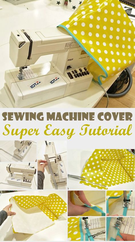 Our how-to guide will help you make your own sewing machine cover. DIY Free Sewing Easy Tutorial Sewing Machine Covers Easy, Sewing Machine Cover Tutorial Free, Sewing Machine Dust Cover Free Pattern, Sewing Machine Cover Diy Free Pattern, How To Make A Sewing Machine Cover, Diy Sewing Machine Cover, Tablet Cases Diy, Sewing Machine Covers, Sewing Machine Cover Diy