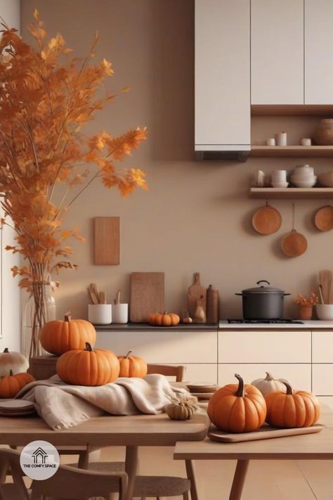 Discover how to embrace autumn in your kitchen with simple decor touches that make a big impact.#AutumnDecor #KitchenStyle #FallInspiration #HomeDecor #SimpleLiving Autumn Aesthetic Kitchen, Autumnal Kitchen, Autumn Kitchen, Aesthetic Kitchen, Pumpkin Decor, Simple Kitchen, Autumn Aesthetic, Kitchen Style, Pumpkin Decorating