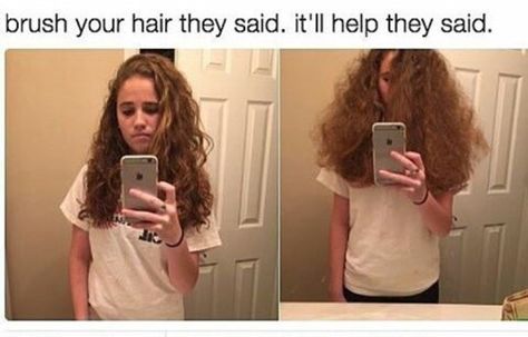 Curly Girl Problems, Curly Hair Problems, Girl Problems, Hair Problems, Curly Girl, Big Hair, Rwby, Funny Photos, Really Funny