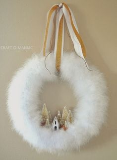 Diy Winter Wonderland, Winter Wonderland Wreath, Winter Wreath Diy, Wonderland Christmas, Winter Wreaths, Diy Winter, Wreath Winter, White Wreath, Winter Wonderland Christmas