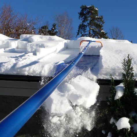 14 Incredible Snow Removal Tools | The Family Handyman [Avalanche Roof Snow Removal] Ice Dam Removal, Snow Rake, Ice Dams, Solar Panels Roof, Asphalt Roof Shingles, Solar Roof, Best Solar Panels, Photovoltaic Panels, Snow Removal