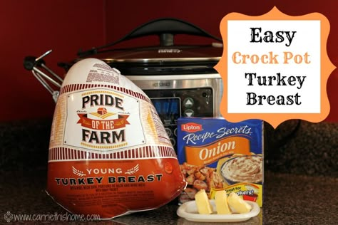 Easy Crock Pot Turkey Breast! Only 3 Ingredients = moist & flavorful turkey!! Crock Pot Turkey Breast, Crockpot Turkey Breast, Crockpot Favorites, Crock Pot Turkey, Turkey Breast Crockpot, Crock Pot Food, Crockpot Turkey, Turkey Breast Recipe, Pot Ideas