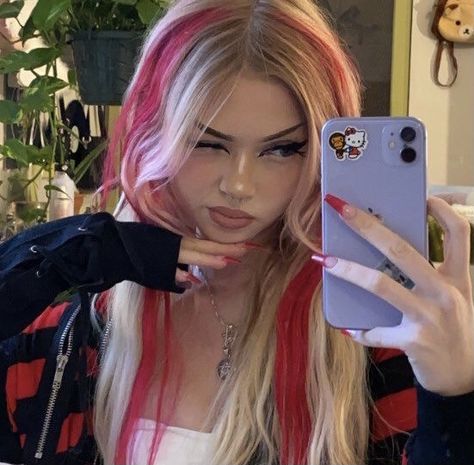 baddie alt hair dye red pretty gorgeous nails acrylics phone purple fit aesthetic makeup girl hoodie sweater svgarcrush Alt Hair Dye, Hair Dye Red, Alt Hair, Fit Aesthetic, Girl Hoodie, S Girl, Makeup Girl, Gorgeous Nails, Aesthetic Makeup