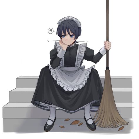 Maid Outfit, Maid Dress, Bright Stars, Cute Anime Guys, Art Tutorials, Anime Guys, Fan Art, On Twitter, Twitter