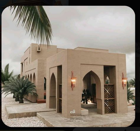 Moroccan Villa Exterior, Moroccan House Exterior, Fragmented Architecture, Mediterranean Building, Arabian House Design, Moroccan Street, Africa Architecture, Moroccan Villa, Desert Architecture