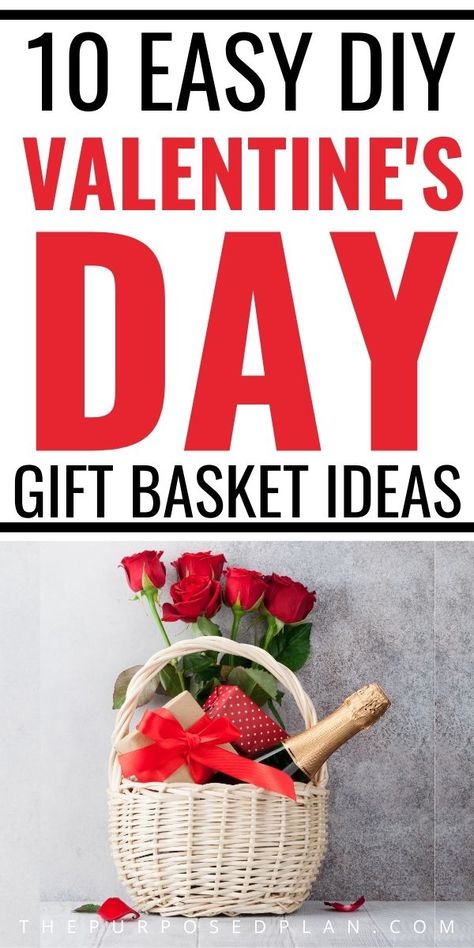 Diy Valentine's Gift Baskets, Valentines Gift For Boyfriend Baskets, Valentines Day Gifts For Him Boyfriends, Diy Valentines Day Gifts For Him, Cadeau St Valentin, Friend Valentine Gifts, Valentines Day Baskets, Valentine Gift Baskets, Valentine Baskets