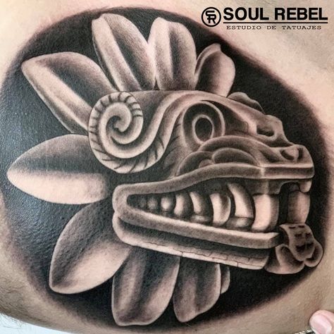 Aztec Drawings, Quetzalcoatl Tattoo, Taurus Bull Tattoos, Aztec Warrior Tattoo, Viking Warrior Tattoos, Aztec Drawing, Aztec Tattoos, Skull Girl Tattoo, Mexican Art Tattoos