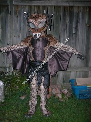 Homemade Chupacabra (Goat Sucker) Halloween Costume: I am a mother of three children and have always made Halloween costumes for them.  I have experimented with many different materials but last year my costume Chupacabra Costume, Brown Fur, Old Shoes, Homemade Costumes, Head Shapes, Kids Hands, Fitted Caps, Halloween Cosplay, Mens Costumes