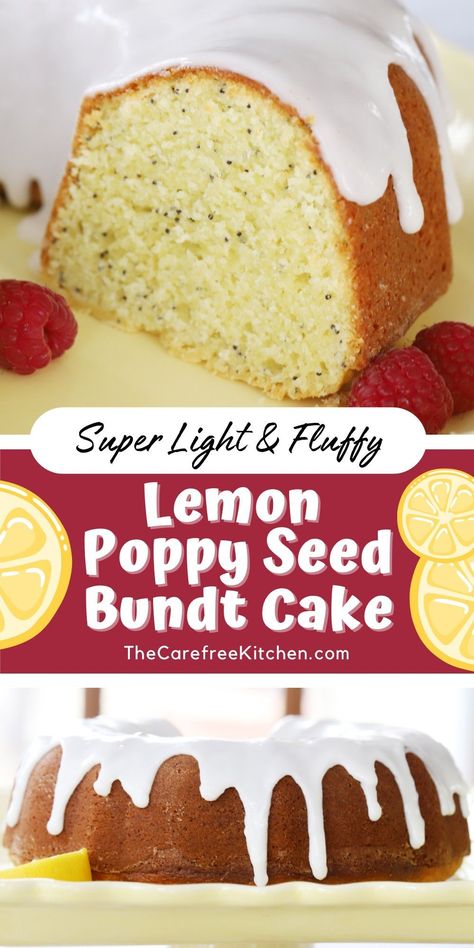 Lemon Poppyseed Bundt Cake, Poppyseed Bundt Cake, Lemon Poppy Seed Bundt Cake, Poppy Seed Cake Recipe, Poppy Seed Bundt Cake, Easy Bundt Cake Recipes, Easy Bundt Cake, Lemon Poppyseed Bread, Lemon Poppyseed Cake