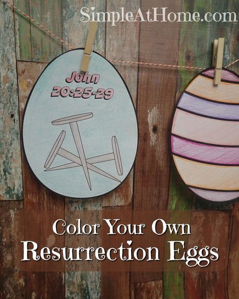 Free printable resurrection eggs. The kids will love these for #easter Resurrection Eggs Printable, Easter Resurrection Eggs, Resurrection Crafts, Egg Printable, Resurrection Eggs, Easter Resurrection, Egg Card, Resurrection Day, Easter Preschool