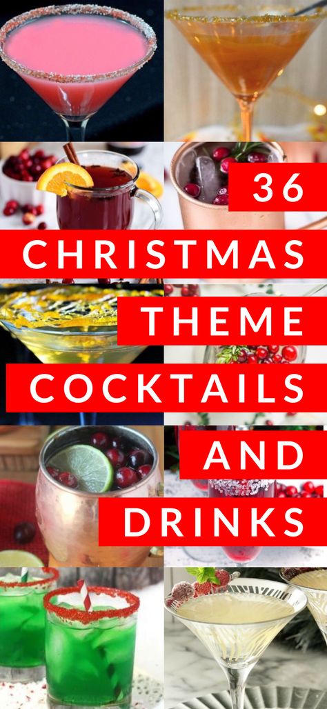 Christmas Movie Themed Cocktails, Christmas Movie Themed Drinks, Christmas Cocktail Names, Grinch Brunch Ideas, Christmas Theme Cocktails, Christmas Themed Drinks Cocktails, Christmas Theme Drinks, Theme Cocktails, Fun Christmas Cocktails