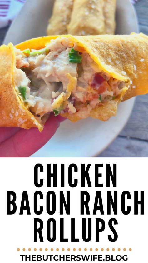 fast and easy chicken bacon ranch rollups are delicious everyone will love Bacon Ranch Roll Ups, Ranch Roll Ups, Tortilla Rollups, Creamy Ranch Chicken, Gourmet Chicken, Chicken And Bacon, Fried Chicken Tenders, Pita Pockets, Creamy Ranch