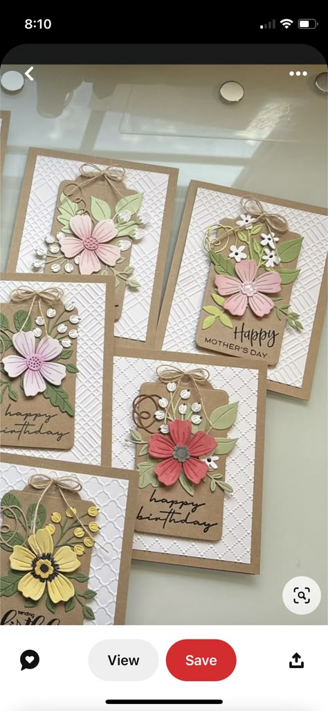 Spellbinders Be Bold Blooms, Be Bold Blooms, Tag Cards, Cards With Flowers, Birthday Card Craft, Homemade Birthday Cards, Hand Made Greeting Cards, Spellbinders Cards, Making Greeting Cards