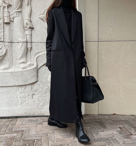 Abaya Coat Style, Blazer Abaya, Pink Abaya, Woman Suit, Long Black Coat, Woman Suit Fashion, Ankle Length Dress, Long Blazer, All Black Outfit