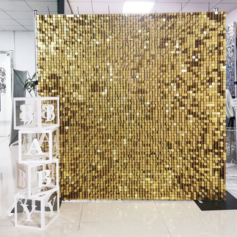 Gold Shimmer Wall Backdrop, Sequin Wall Backdrop, Gold Shimmer Wall, Gold Sequin Backdrop, Shimmer Wall Panels, Backdrop Event, Shimmer Wall Backdrop, Hall Decorations, Glitter Backdrop