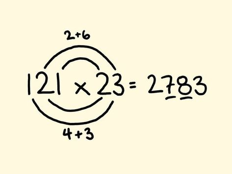 Fast Math Tricks - multiplication of two and three digit numbers. Multiplication Tricks, Math Tutoring, Cool Math Tricks, Three Digit Numbers, Math Magic, Math Multiplication, Math Strategies, Math Formulas, Math Help