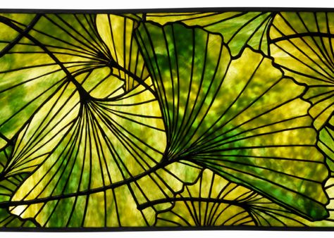 Ginkgo Tree, Custom Stained Glass, Stained Glass Flowers, Stained Glass Diy, Stained Glass Crafts, Ginkgo Biloba, Stained Glass Designs, Stained Glass Panels, Stained Glass Projects