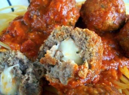 Mozzarella Stuffed Meatballs Recipe Stuffed Meatballs, Mozzarella Stuffed Meatballs, Mild Italian Sausage, Meatball Recipes, Beef Dishes, Meat Dishes, Yummy In My Tummy, Marinara, What's For Dinner