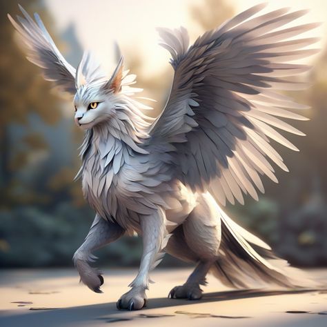 Mythical Flying Creatures, Dragon Cat, Mythical Creatures Fantasy, Mythical Dragons, Cute Fantasy Creatures, Fantasy Beasts, Cartoon Character Pictures, Unusual Art, Fantasy Creatures Art