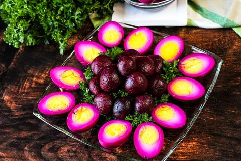 Purple Pickled Eggs #purple #pickled egg #justapinchrecipes Pickled Beets And Eggs, Picked Eggs, Pickled Egg, Pickled Eggs Recipe, Blue Ribbon Recipes, Gallon Glass Jars, Gallon Jars, Pickled Eggs, Pickling Spice