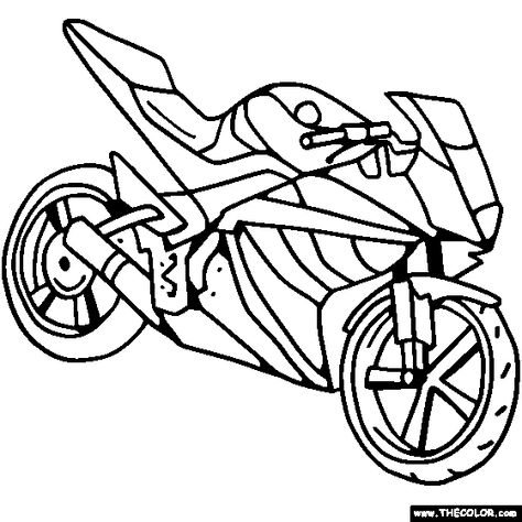 Yamaha Sportbike Motorcycle Online Coloring Page Dirt Bike Coloring Pages, Cycle Drawing, Dirt Bike Party, Motorcycle Drawing, Farm Animal Coloring Pages, Truck Coloring Pages, Online Coloring Pages, Happy Puppy, Quilling Cards