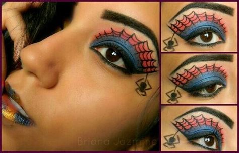 Super Hero Makeup, Hero Makeup, Superhero Makeup, Spiderman Makeup, Spiderman Costume, Spiderman Birthday Party, Spiderman Party, Spiderman Birthday, Halloween Makeup Looks