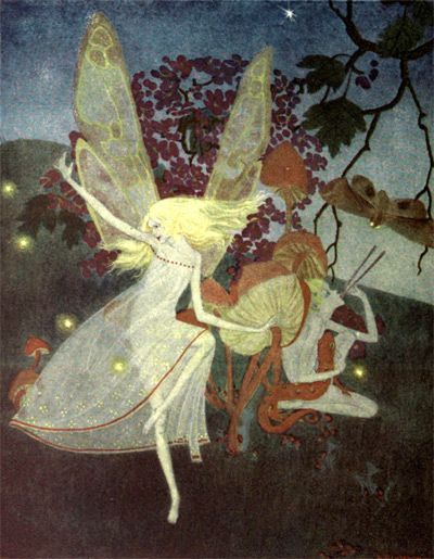 I heard the fairies in a ring by katinthecupboard, via Flickr Fairies Dancing, Bel Art, Fairy Aesthetic, Vintage Fairies, Fairytale Art, Arte Inspo, Art Et Illustration, Wow Art, Alphonse Mucha