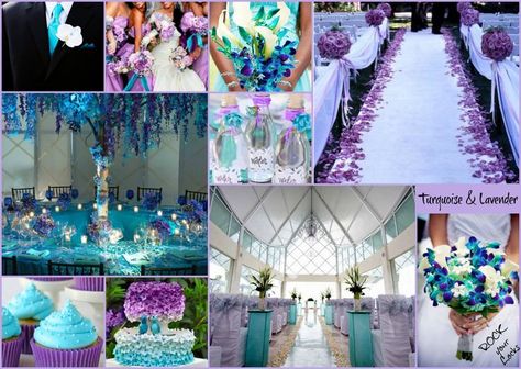 purple and teal, aqua home decor images | Turquoise weddings, Lavender and Turquoise on Pinterest Lavender Wedding Decorations, Purple And Blue Wedding, Light Purple Wedding, Purple Wedding Decorations, Purple Wedding Theme, Wedding Colors Purple, Wedding Colours, Lilac Wedding, Teal Wedding