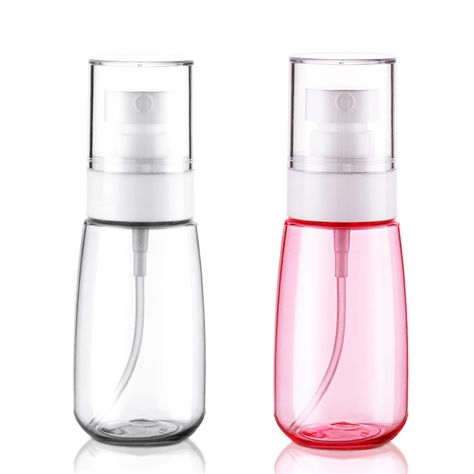 PRICES MAY VARY. Spray Bottle for Hair: These fine mist sprayer gives the perfect for misting hair and skin. Travel bottles for toiletries set includes 2 Pack 2oz/60ml, size: 1.7 x 4.9 inch, great for traveling with. High Quality Mister Spray Bottle: Spray bottle is TSA approved, which are made of sturdy plastic materials that can withstand regular use and travel and a sturdy construction ensures that the bottles won't break or leak easily, providing long-term usability. Leak-proof Travel Spray Essential Oil Toner, Hair Spray Bottle, Fine Mist Spray Bottle, Tsa Approved, Cosmetic Containers, Essential Oil Perfume, Refillable Bottles, Travel Bottles, Mist Spray