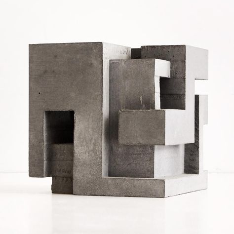 Cubic Geometry ix-vi / 2 Concrete sculpture 9 x 9 x 9 in Edition of 3 #brutalism #contemporarysculpture #contemporaryart #artchitecture #concrete David Umemoto, Cubic Architecture, Sculpture David, David Sculpture, Brutalism Architecture, Concrete Sculpture, Arch Model, Concrete Art, Brutalist Architecture