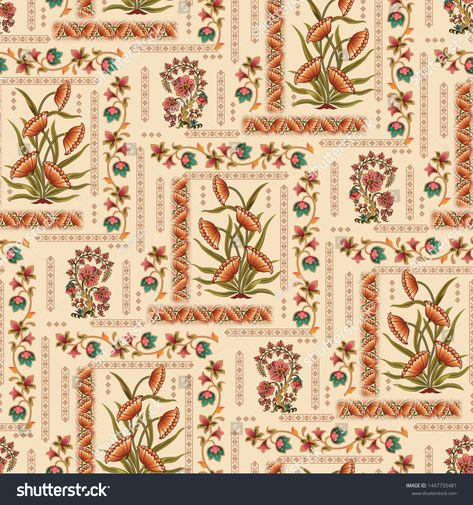 seamless abstract mughal floral Motif pattern cream background #Ad , #Paid, #mughal#floral#seamless#abstract Mughal Art Paintings, Abstract Flowers Print, Mughal Paintings, Vintage Flowers Wallpaper, Textile Prints Design, Spider Art, Motif Pattern, Mandala Art Lesson, Textile Pattern Design