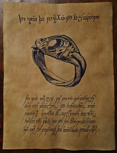 LOTR: Ring of Barahir description page replica from Saruman's Book. Hand drawn by Akitozz6 Ring Of Barahir Tattoo, Ring Of Barahir, Tolkien Collection, Lotr Ring, Aragorn Ring, Ring Inscription, Calligraphy Map, Lotr Tattoo, Mandala Hand Tattoos